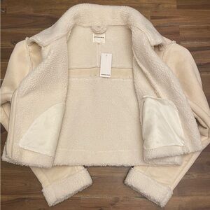 NWT Common Stitch Suede Teddy Waistline Jacket.